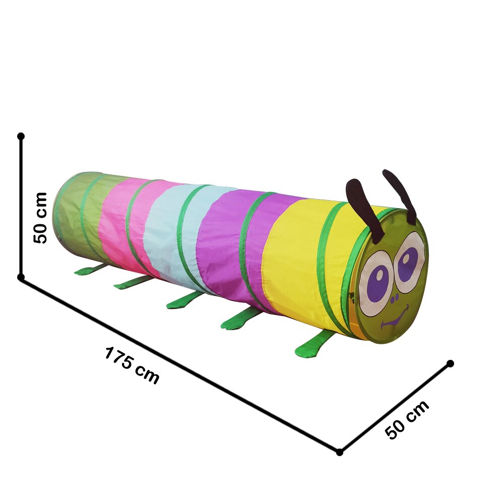 Draagbare Kleurrijke Kids Tunnel Tenten Kruipen Tunnel Opvouwbaar Opvouwbare Indoor Kids Speelhuis Tent Meisjes Jongen Kamer Decoratie: Caterpillar