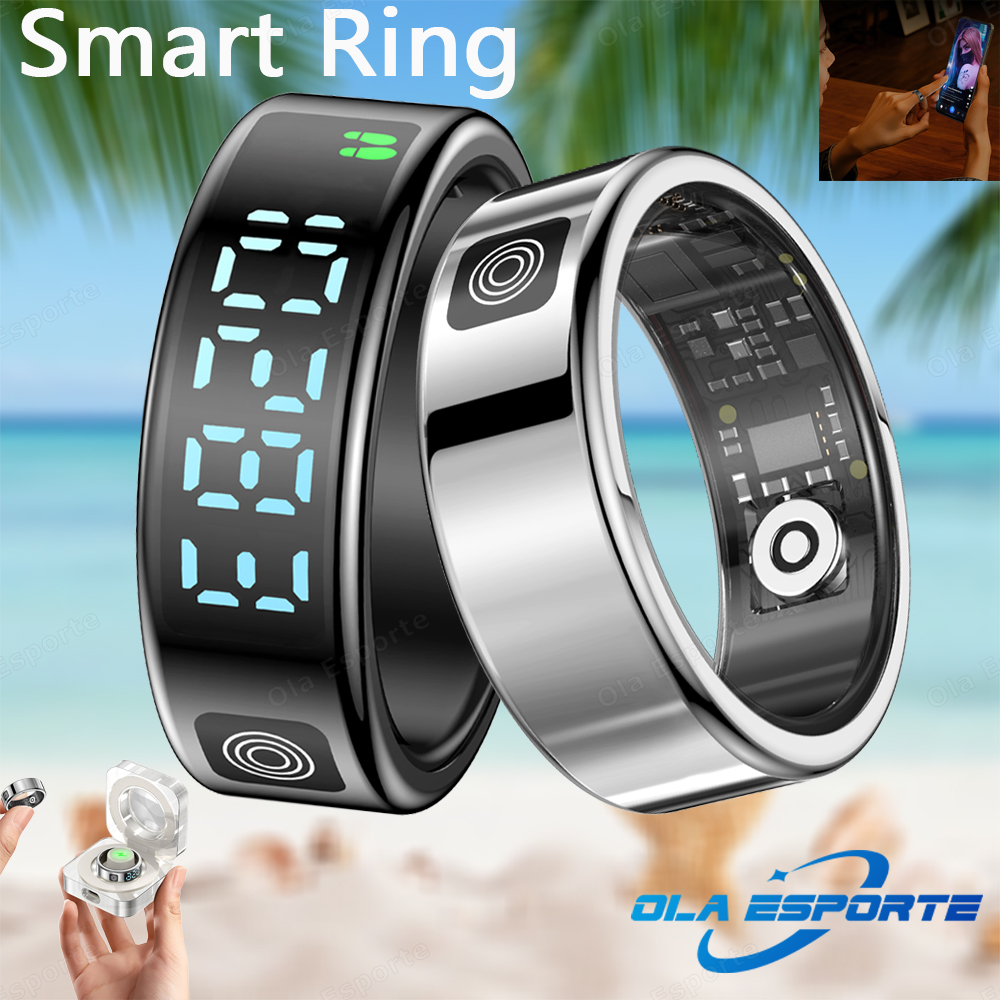 Anillo inteligente para hombres y mujeres, Monitor de ritmo cardíaco y oxígeno en sangre, modo multideporte IP68 y 5ATM, resistente al agua, Bluetooth, anillo para dormir Sr08
