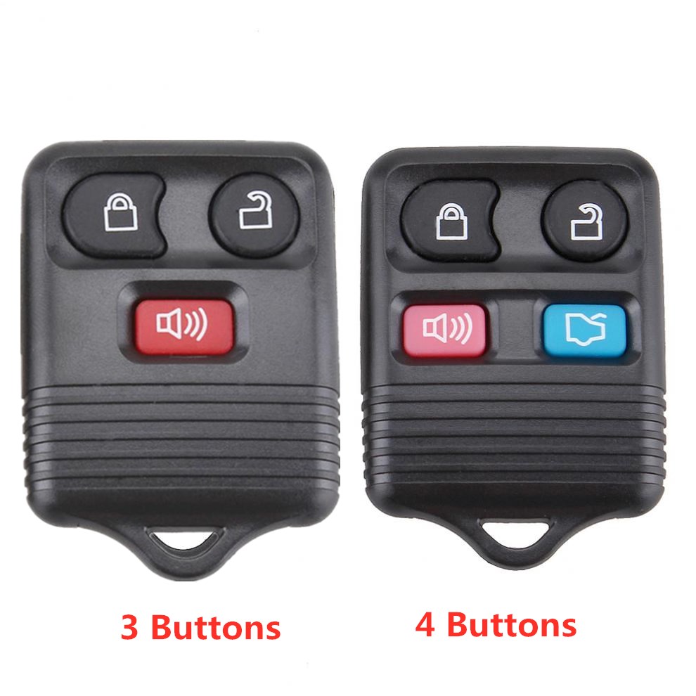 1 Pcs Duurzaam Zwart 3/4 Knoppen Keyless Entry Vervanging Key Remote Fob Shell Case Fit Voor Ford Stijl