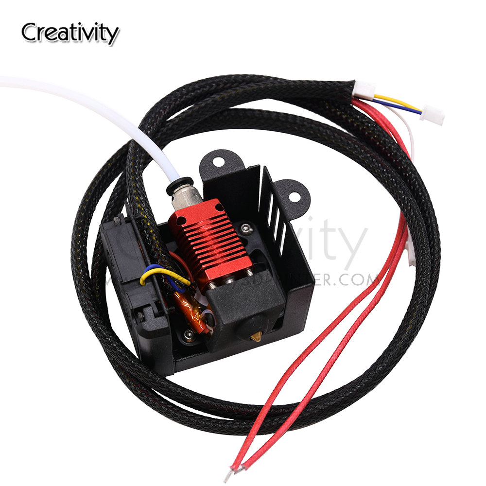 CR-10 Ender3 Nozzle Fan kit 3D Printer Hotend Kit Extruder Kit with 0.4 Nozzle Heating Block Double Fans Cover Air Connections