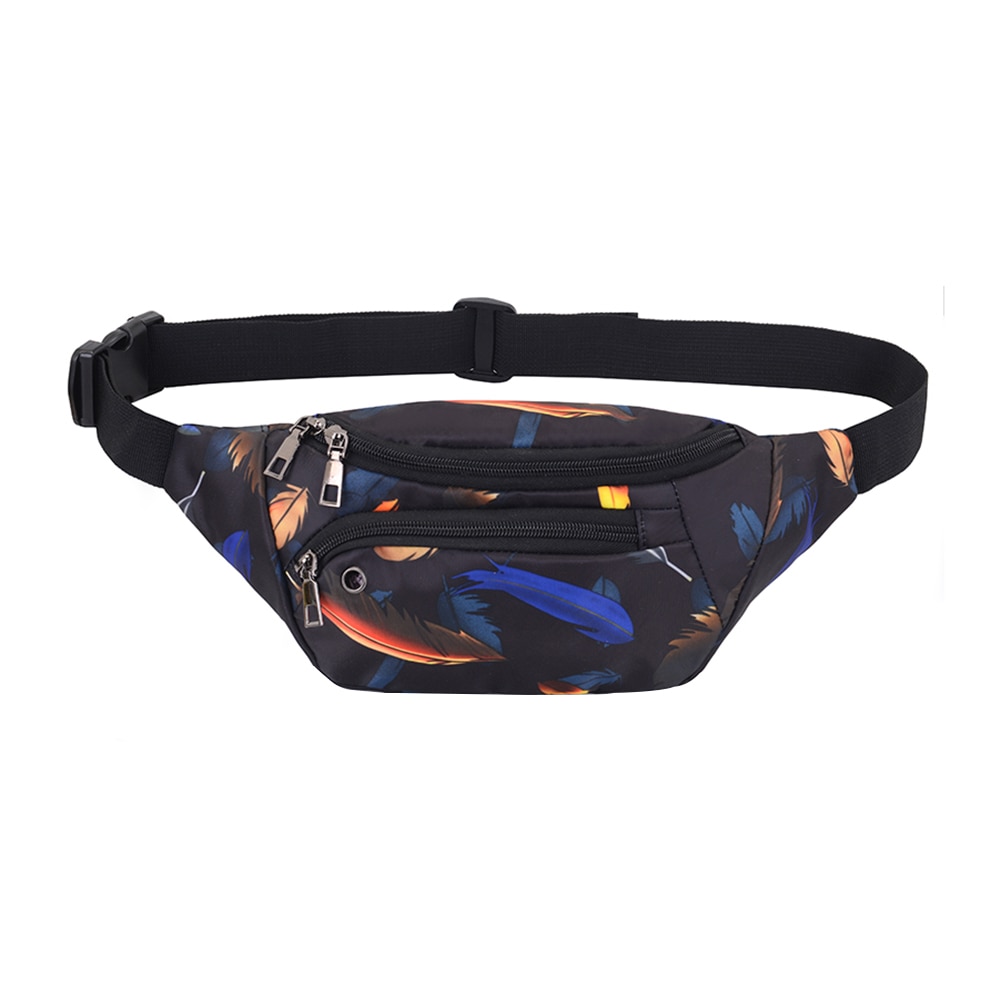 Unisex Print Shoulder Crossbody Waist Bag Zipper Fanny Chest Packs: Style 4