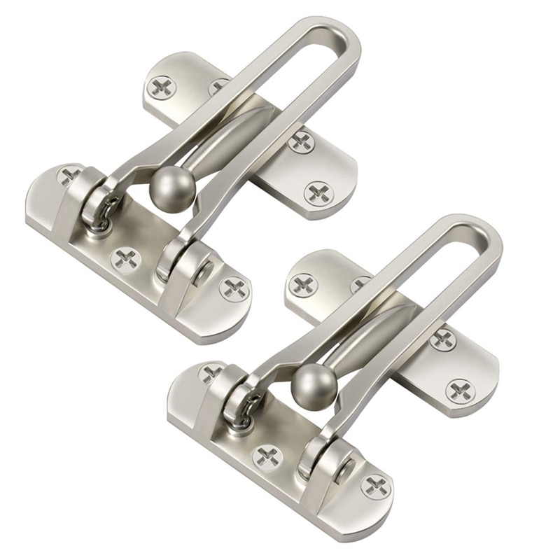 Home Security Door Lock, 2 Pack Front Door Locks For Kids, Home Reinforcement Lock For Swing-In Doors, Thicken Solid Aluminium