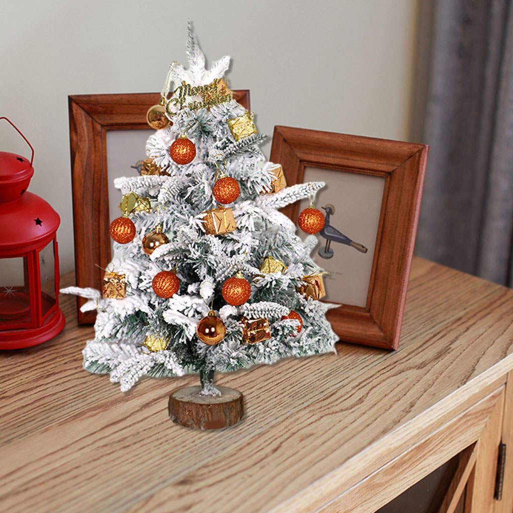 Artificial Christmas Tree Ornaments Xmas Props Pine Tree for Party: Golden