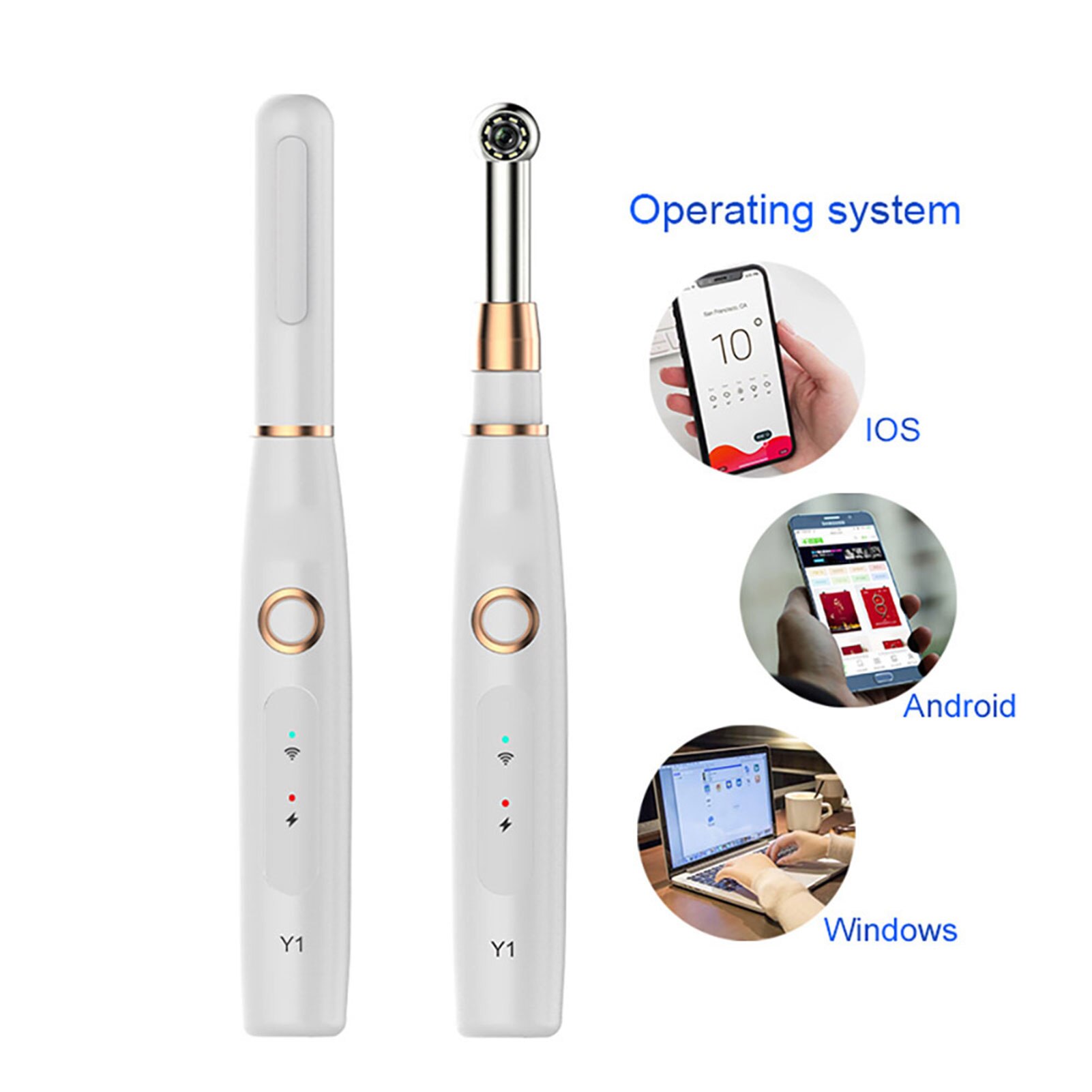 Draadloze Wifi Orale Tandheelkundige Camera 1080P Hd Intraoral Endoscoop Verstelbare 8 Led Licht Usb Kabel Mond Inspectie Voor Tandarts tool