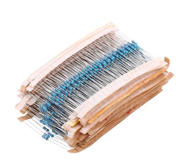 100 stuks 1/4w metaalfilmweerstanden 1% 4.3m ~ 10m 4.3m 4.7m 5.1m 5.6m 6.2m 6.8m 7.5m 8.2m 9.1m 10m