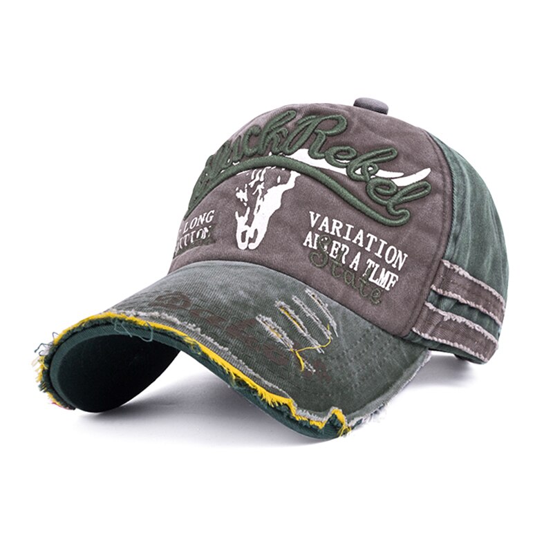 Iwinter Retro Denim Baseball Caps Voor Mannen Toevallige Snapback Hoed Hip Hop Caps Zomer Zon Hoeden Vrouwen Mannen Outdoor Verstelbare hoeden: Green