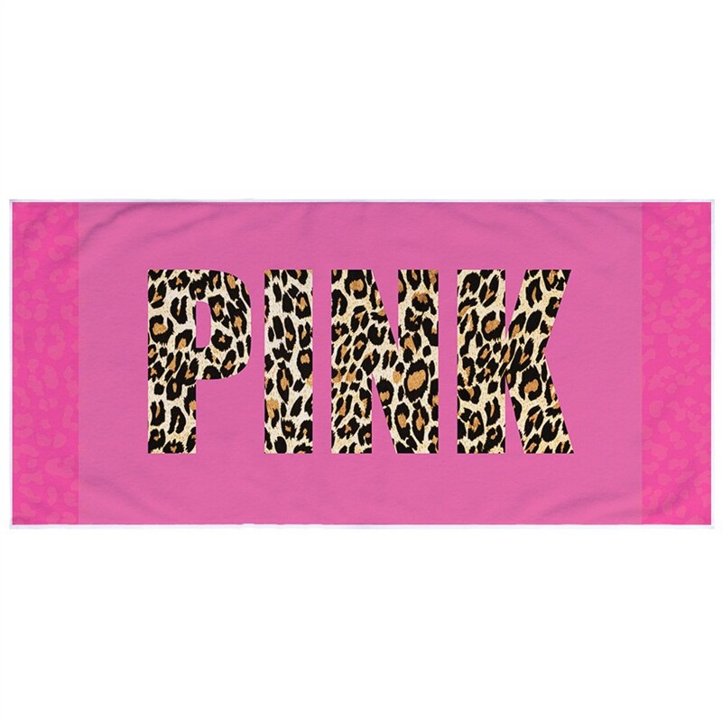 150X75Cm Roze Liefde Luipaard Print Strand Handdoek Super Absorberende Zachte Microfijne Reizen Sport Microfiber Zwemmen Bad handdoeken: 004