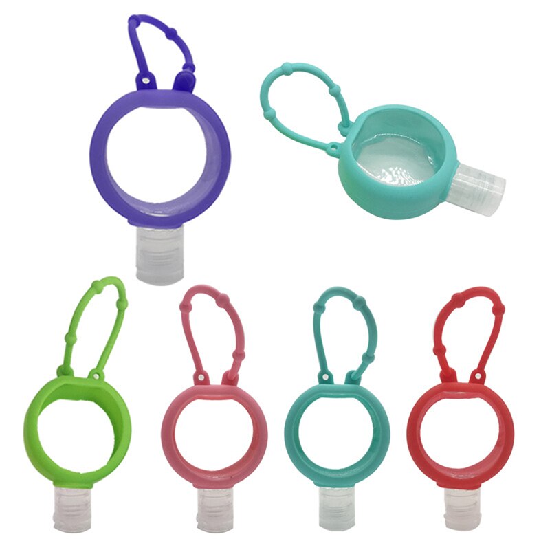 30ml Silicone Mini Hand Sanitizer Holder Travel Portable Safe Gel Holder Hangable Liquid Soap Dispenser Containers