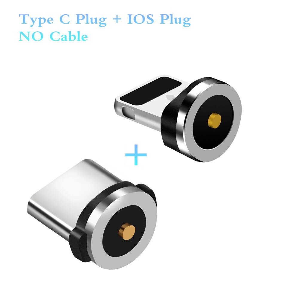 Magnetische Ladung Kabel Stecker Mikro USB Typ C 8 Stift beleuchtung Adapter USB Stecker (Nur Magnetische Stecker) für Runde kopf Magnetische Stecker: Typ C und IOS Stecker