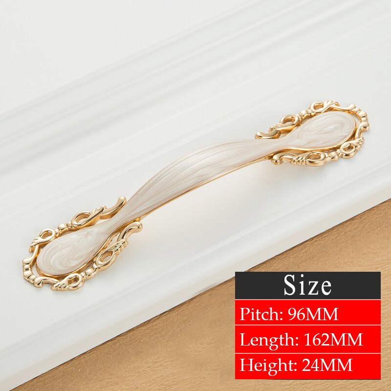 European Ceramic Door Handles Drawer Pulls Furniture Handles and Knobs for Kitchen Cabinet Cupboard: Pitch 96mm