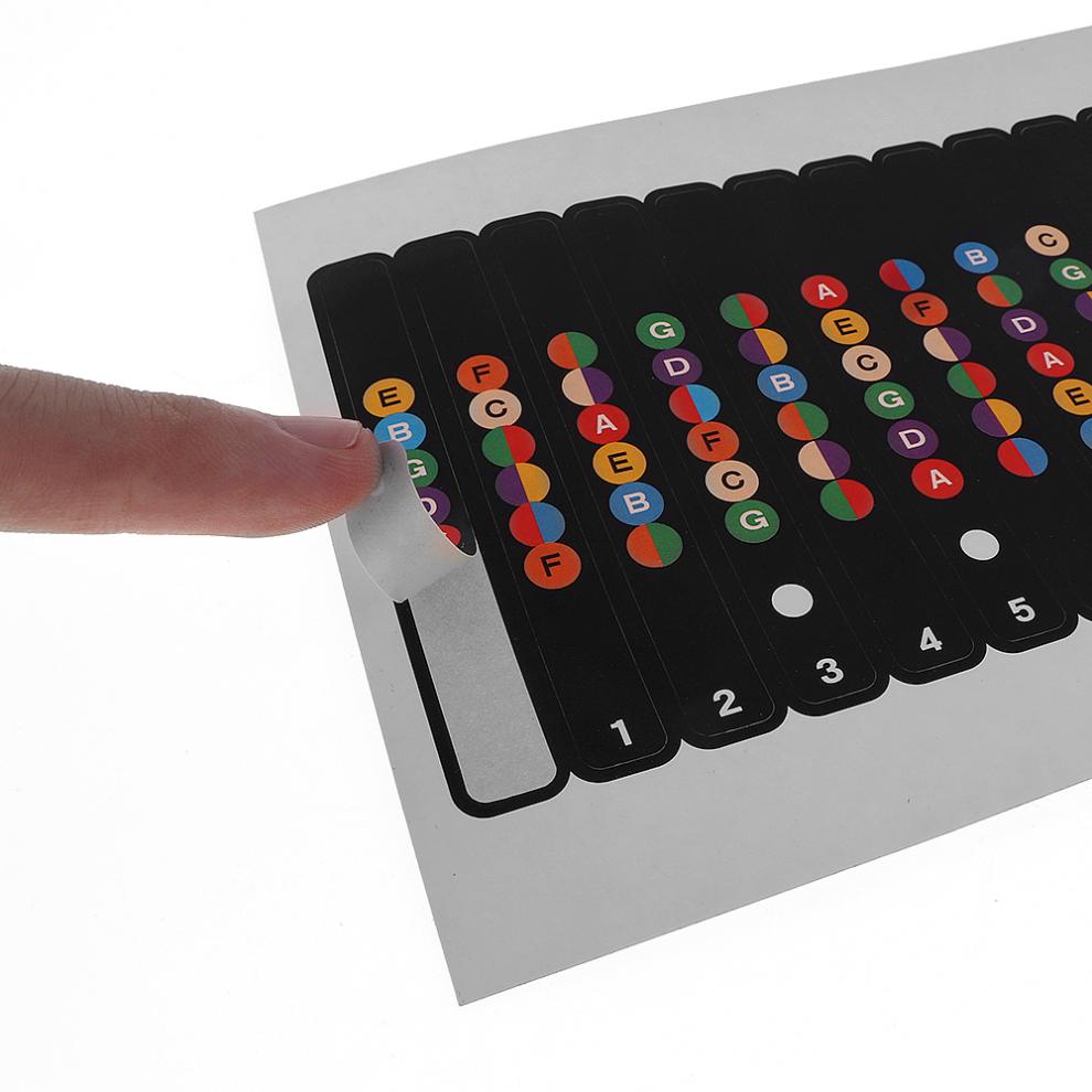 Waterproof Universal Guitar Fretboard Stickers Notes Labels Fingerboard Fret Stickers Markers