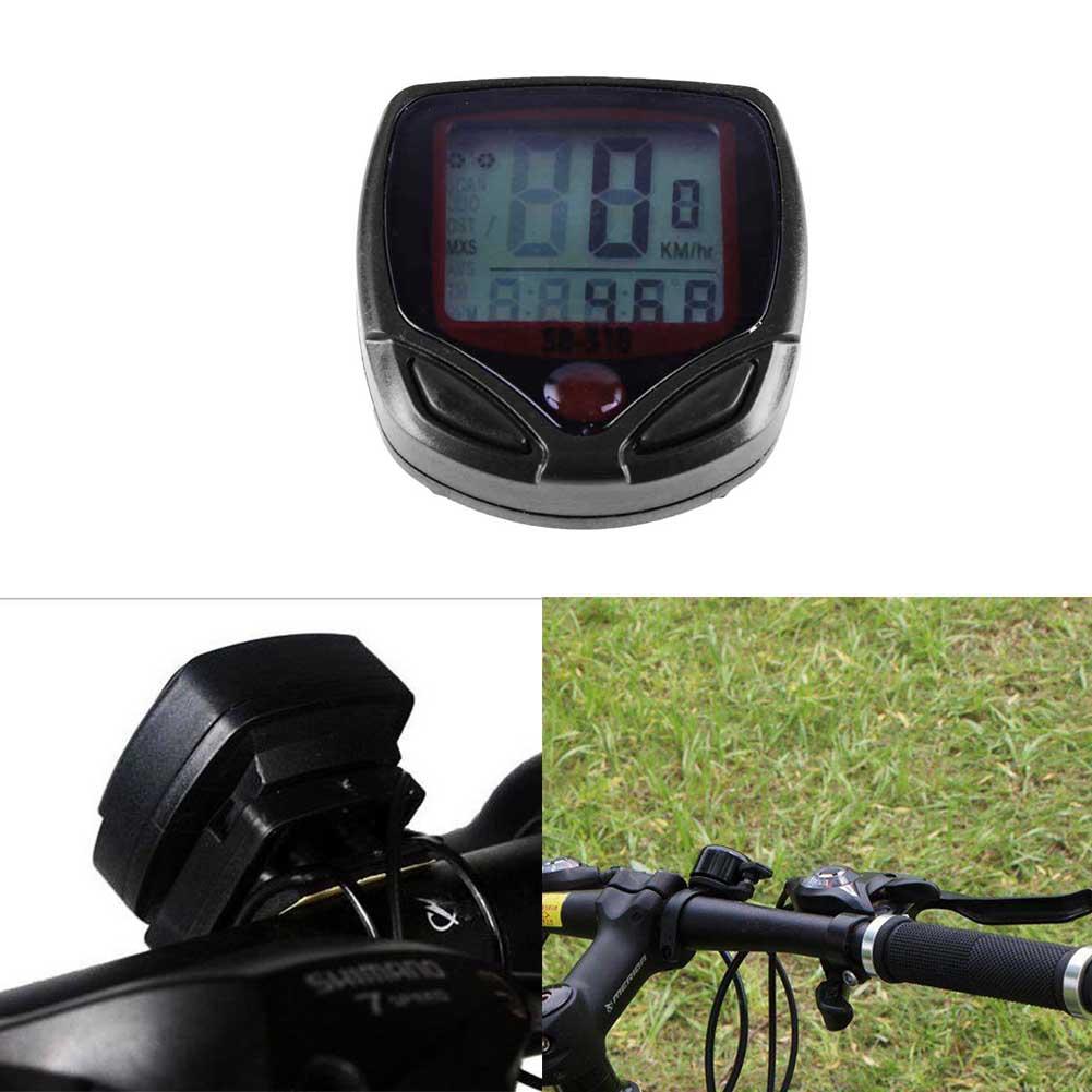 Waterproof 15 Function LCD Bike Bicycle Odometer Speedometer Cycling Speed Measuring Tool Outdoor Cycling Riding Accessories