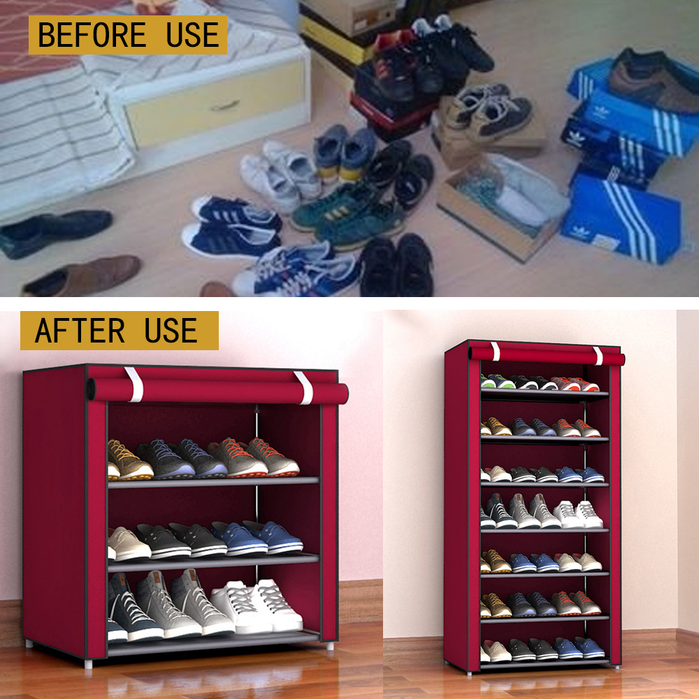 Multi-Schicht Vlies Stoff Schuh Regal Schuh Schrank Kreative Haushalt Pantoffel Raum Sparen Praktische Heimat Organisation