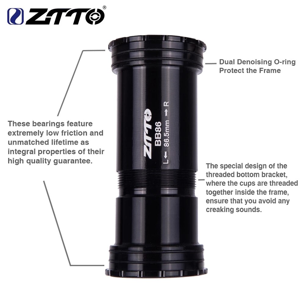 ZTTO BB86 24mm CERAMIC BB92 BB90 Press Fit Bottom Brackets Thread lock for Road Bicycle Mountain bike 24 shaft Crankset chainset