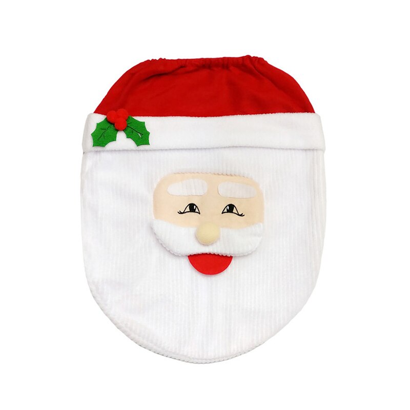 3 Stck Weihnachten Lieferungen Wc Dekoration Weihnachten Wc Badezimmer Dekoration Karikatur Wc Sitz Abdeckung Schlecht Zubehör: alt Mann 1pc