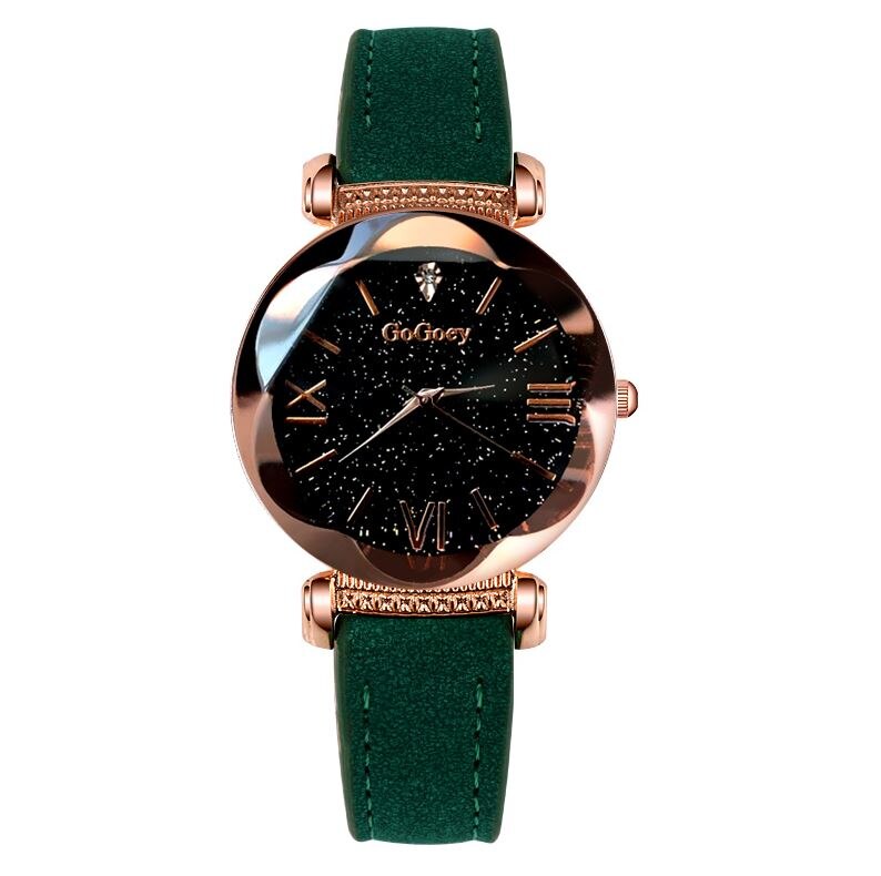 Vrouwen Horloges Luxe Dames Horloge Sterrenhemel Horloges Voor Vrouwen Bayan Kol Saati Diamond Reloj Mujer: green