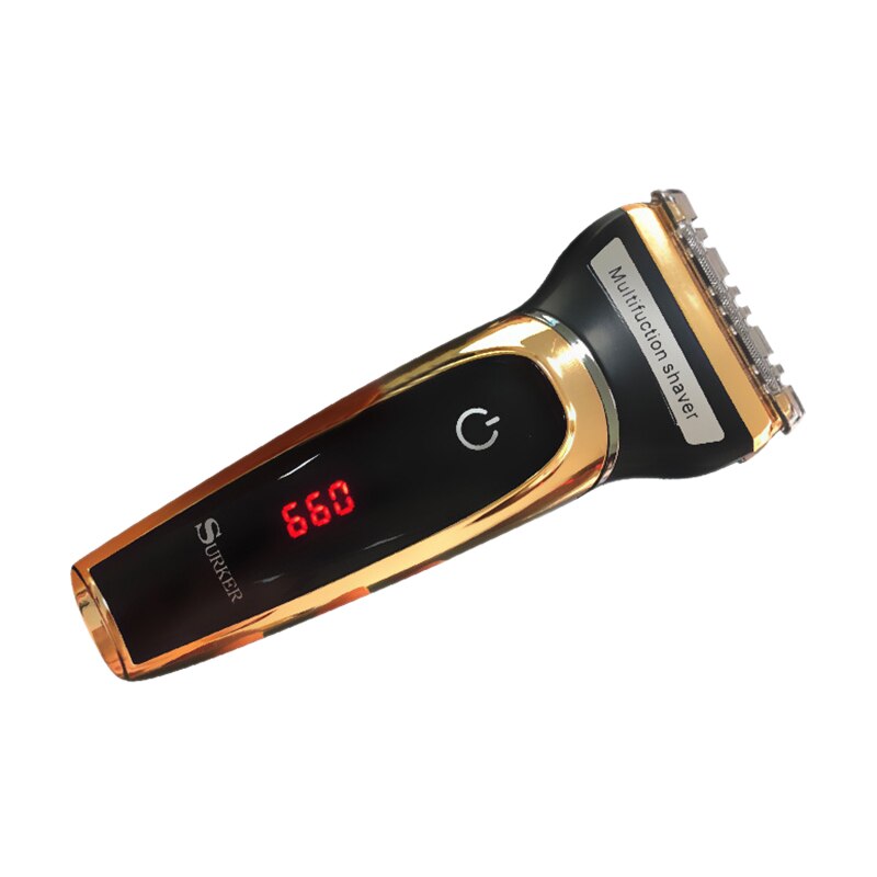 Surker Sk-903 Multifunktions Rasierer 3 in 1 Elektrische Kolben Rasiermesser Lcd Digital Haar Haarschneidemaschine Usb Ladung Ecke Nase Haar Tr