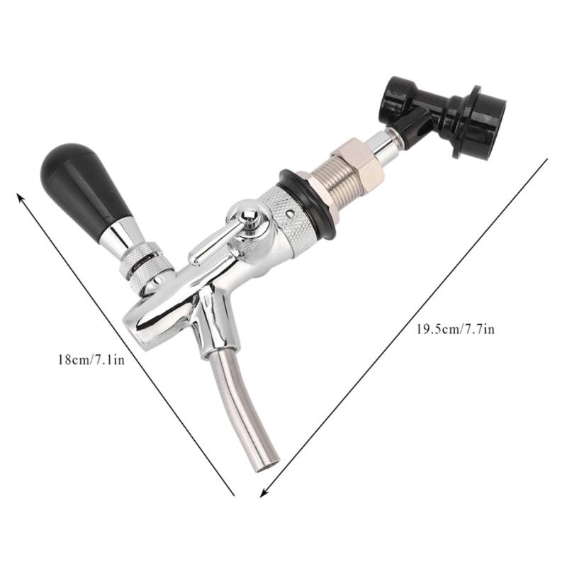 Adjustable Beer Tap Faucet Keg Beer Homebrewing Tap with Ball Lock Liquid D08F