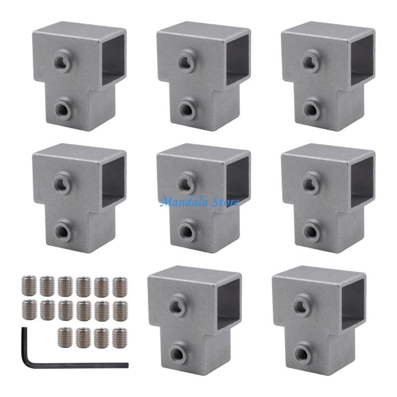 U2JC Aluminium vierkante buisconnector Vervanging Verbindingsbevestiging Vaste verbinding 3-weg pijpmontage Eenvoudig te