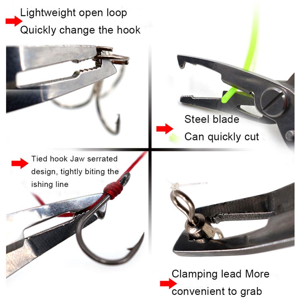 Straight Handle Fish Controller Stainless Steel Multifunction Fishing Lure Pliers Set for Fishermen
