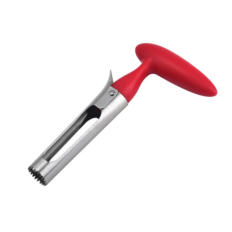 Stainless Steel Apple Core Cutter Knife Corers Fruit Slicer Multi-function Cutting Vegetable Pear Core Removed Kitchen Tools: Red A