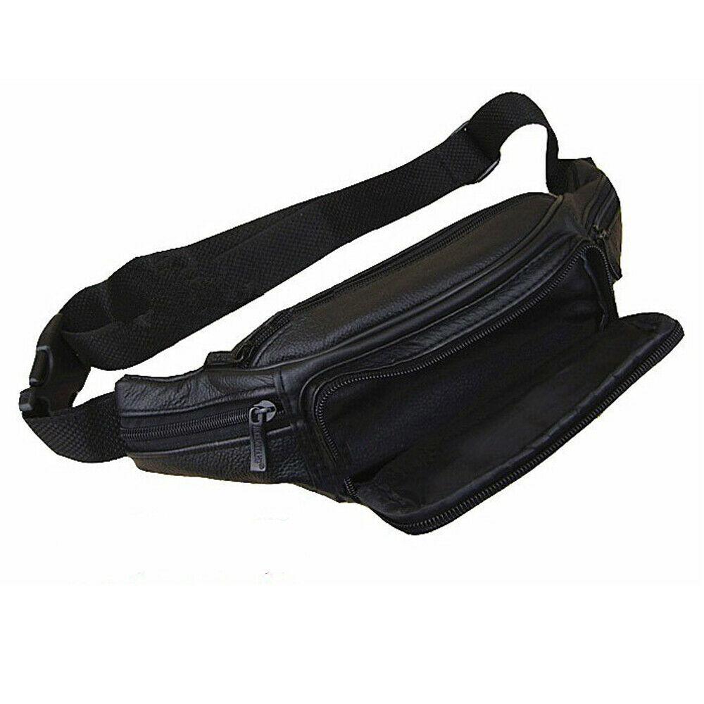 Mannen Tas Lederen Fanny Pack Waist Belt Bag Hip Purse Travel Carry On Bag Mode