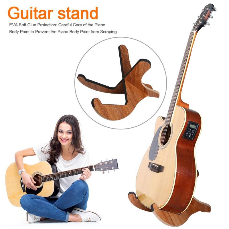 Portable Foldable Wooden Holder Stand for Folk Classical Acoustic Guitar