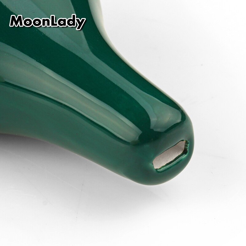 Ocarina-Colgante de cerámica con 6 agujeros para principiantes, Ocarina pequeña de boca larga, tono Alto C, recuerdo turístico, juguetes de enseñanza, 4 colores