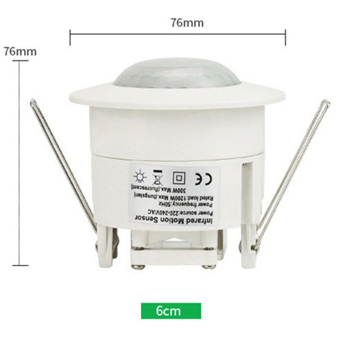 Hjem sikkerhed alarm system 360 grader infrarød pir detektion ir forsænket bevægelsessensor detektor automatisk lyskontakt bevægelsessensor: Stor