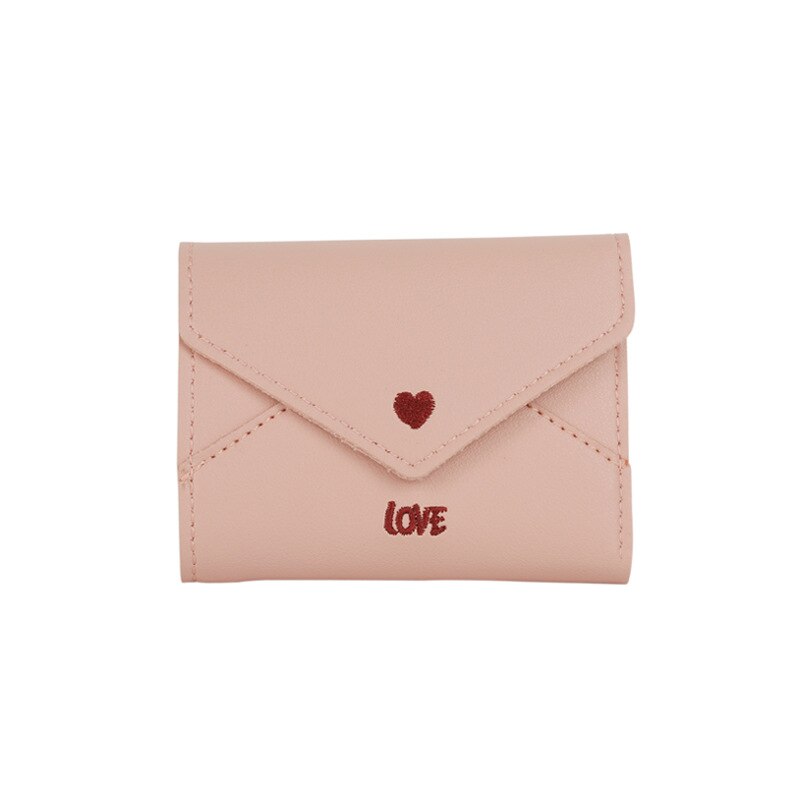 Novo estilo mini carteira com três desconto amor bordado 2021 moda estudante bolsa de cartão carteiras de luxo para as mulheres embreagem