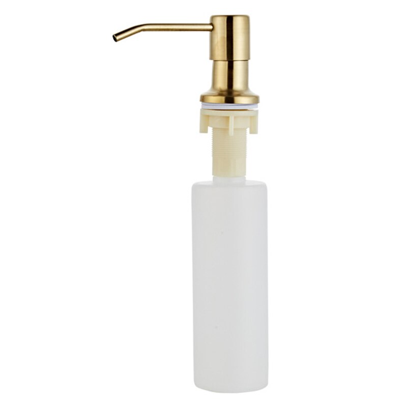 Zeepdispenser Rvs Ingebouwde Gootsteen Zeepdispenser Vervanging Vloeistof Voor Aanrecht Zeepdispenser Pr: Brushed gold