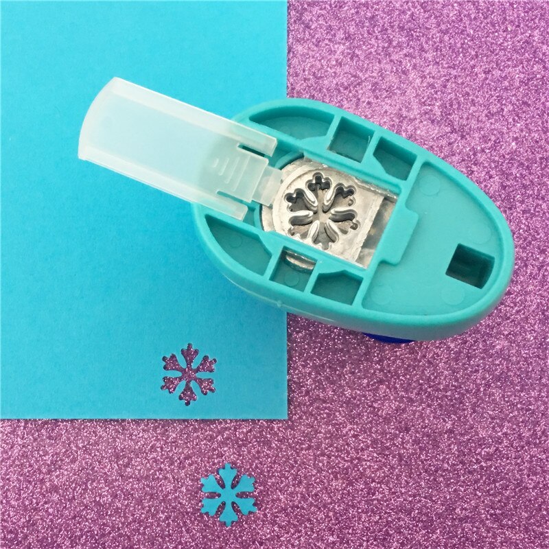 snowflake shaped 5/8" EVA hole punch greeting card handmade craft punch cortador de papel de scrapbook snowing puncher