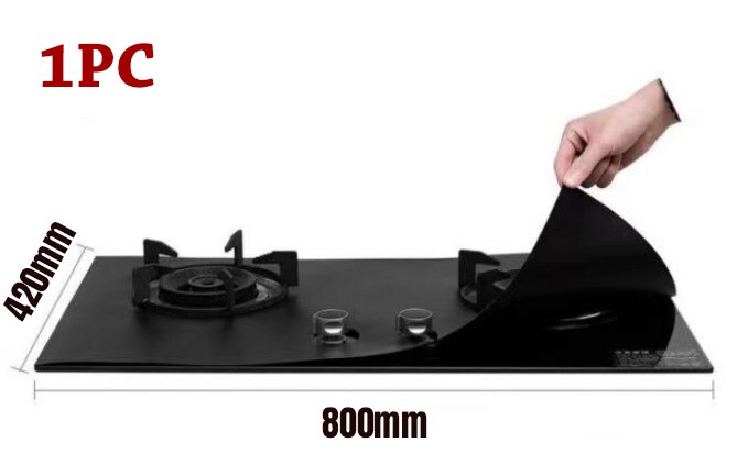Stove Protector Cover Reusable Gas Stovetop Burner Protectors Kitchen Accessories 1/4pcs Gas Range Protector Mat Cooker Cover: 420x800x0.2mm