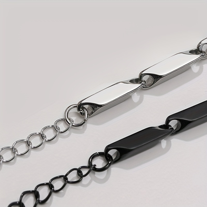 1pc mode titanium stalen herenarmband, gedraaide bamboebladketting mode veelzijdige armband voor mannen en vrouwen