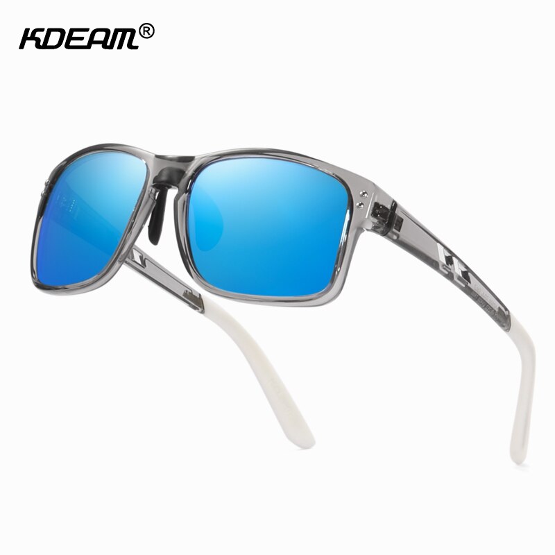 KDEAM TR90 Materiaal Gepolariseerde Zonnebril Mannen Sport Rechthoek Frame Zonnebril Rijden Vrouwelijke oculos de sol Xl KD524