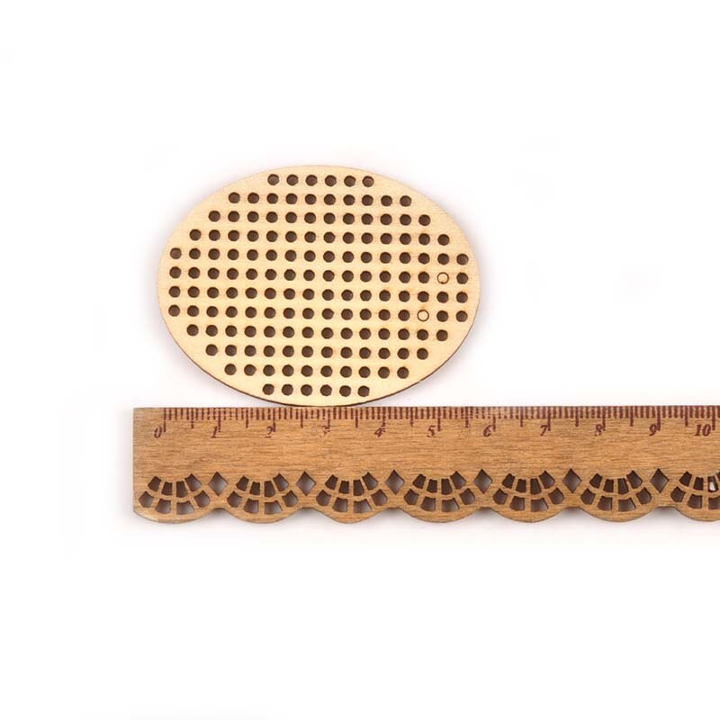 Manualidades de madera redondas con forma de corazón para álbum de recortes, adornos de madera tallados en agujeros de punto de cruz, accesorio hecho a mano para decoración del hogar, 10 Uds., M2564: 3