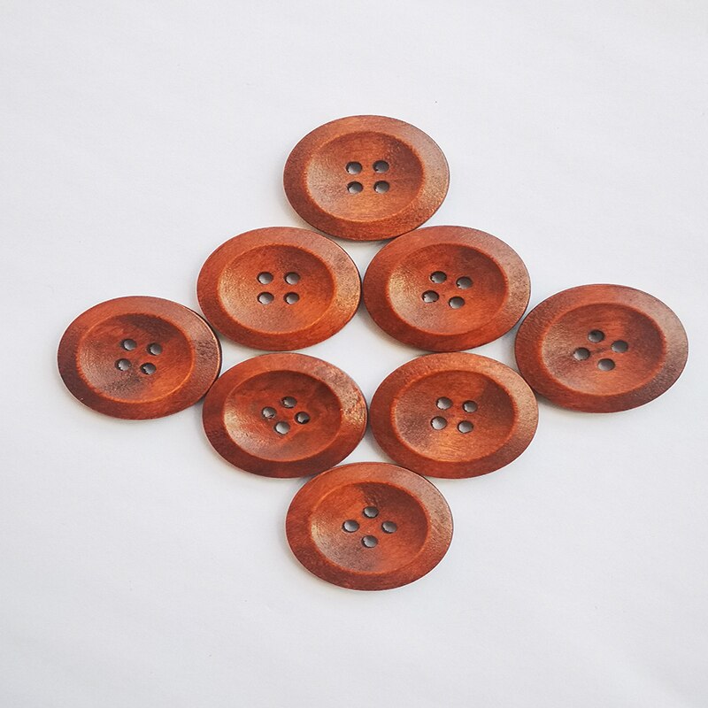 50 PCS Vier-eyed houten knoppen voor handmatig naaien accessoires knop shirts, schoenen, truien, windjacks decoratieve knoppen