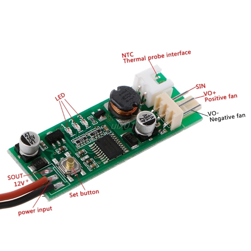 Dc 12V Temperatuur Controller Denoised Speed Controller Op/Off Voor Pc Fan/Alarm Juli &amp;
