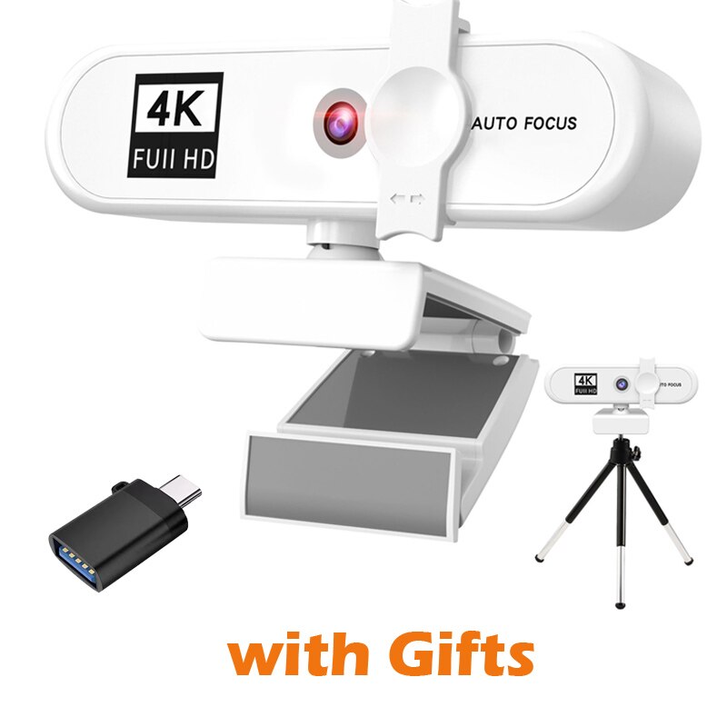 4K 2K 1080p 1K 480P Webcam Autofocus USB Conference PC Web Camera Laptop Desktop for Office Home with Mic HD Web Cam