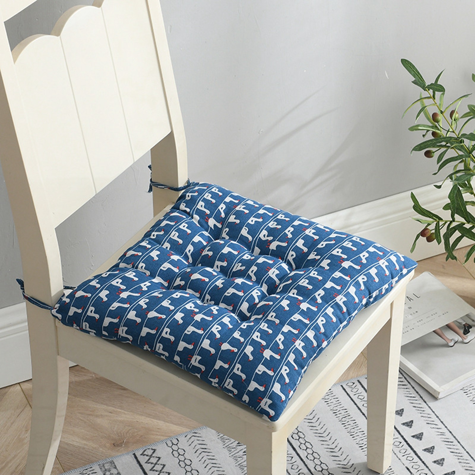 Cuscino in lino da 40cm cuscino per schienale sgabello quadrato in cotone per sedia per Computer da ufficio a casa tappetino protettivo tappetino per sedile glutei tappetino per sedia: green