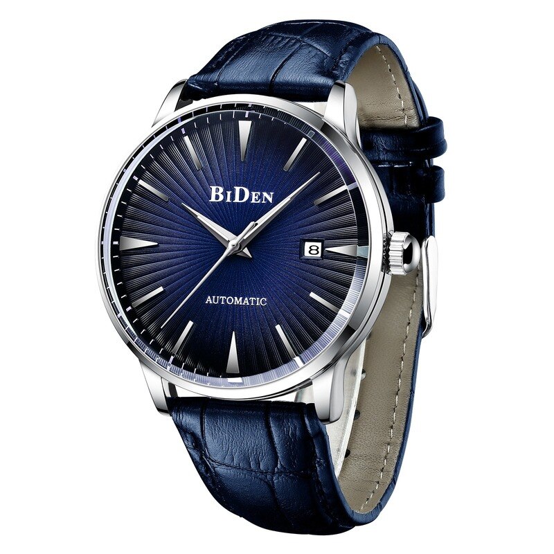 Horloges Mannen Sport Chronograaf Klok Biden Luxe Top Gold Business Horloges Mechanische Horloges Voor Mannen Groen: Blauw