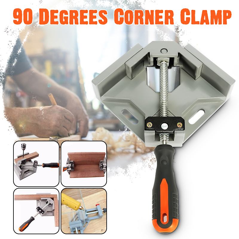 Aluminum Single Handle 90 Degree Right Angle Clamp Angle Clamp Woodworking Frame Clip Right Angle Folder Tool