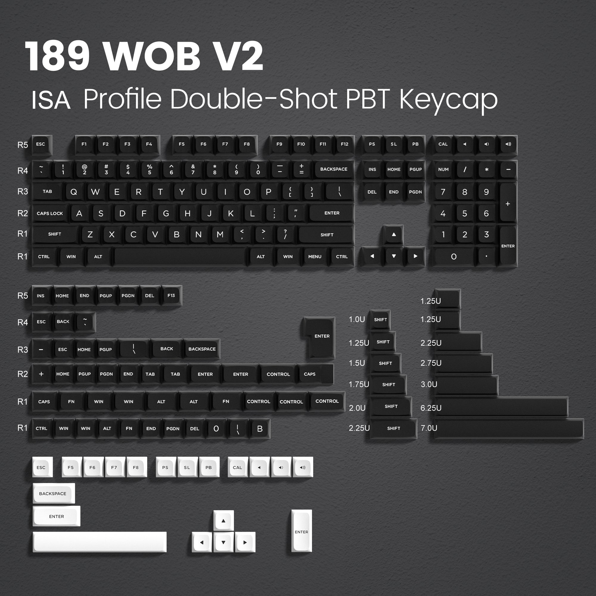 189 teclas PBT doble disparo negro gris ISA perfil teclas para interruptores MX Womier GK61 Anne Pro 2 Teclado mecánico para jugar: Rosa