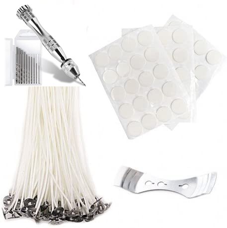 Candle Making Kits supplies DIY Craft Tools pouring pot holder wicks sticker Pin Vise candles tool for adults beginners: 212 pcs set