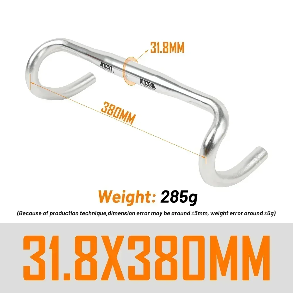 UNO Aluminiumlegierung Rennen Rennrad Lenker gebogen Bar Fahrradlenker 25,4/31,8 mm 360/380/400/420/440 MM Fahrradzubehör: MULTI