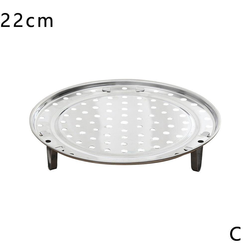 S/M/L/XL 4 Sizes Stainless Steel Steamer Rack Insert Stock Pot Steaming Tray Stand Cookware Tool: 22cm