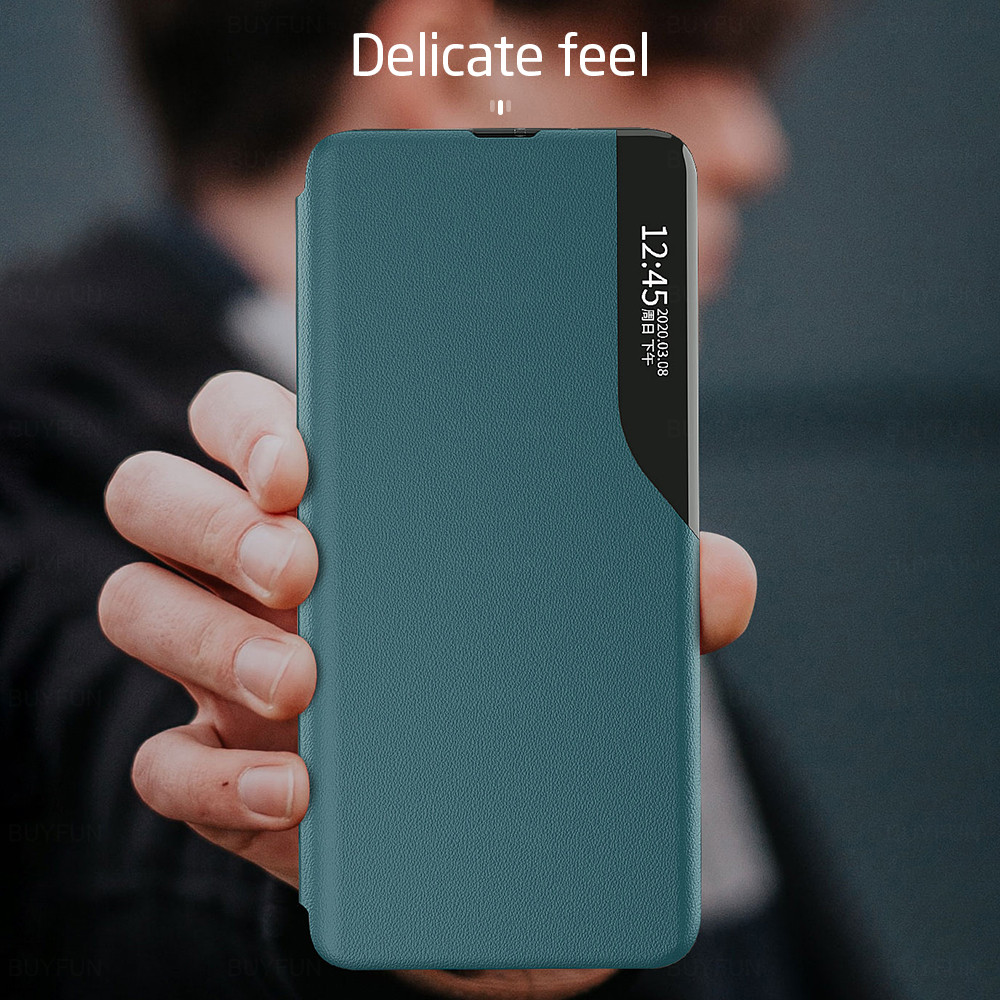 Funda de teléfono con tapa magnética con ventana para Xiaomi Redmi Note 14 13 Pro Plus 5G 4G, soporte de cuero para libro, Funda anticaída