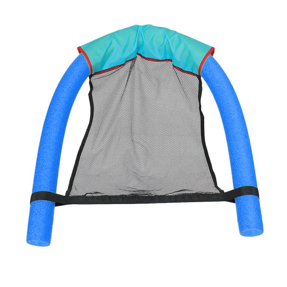 Float Zwembad Stoel Mesh Zwemmen Ring Bed Stoel Voor Kinderen/Volwassen Bed Seat Water Stoel Veilig Float Water zwembad Fun Party Zwembad Speelgoed: 001BLUE / Optie 5