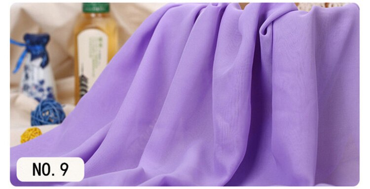 1.5 Meter *1 Meter Chiffon Fabric Sheer Bridal Wedding Dress Lining Fabric Skirt Party Decorator Georgette Tulle Dress Material: 9