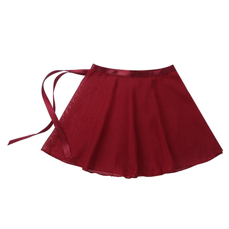 IIXPIN-Falda envolvente de Ballet para niñas, falda tutú básica clásica de gasa con lazo en la cintura